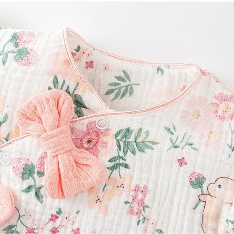 "My Little Flower" Pink Babies Romper