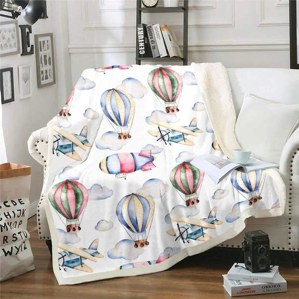 Children's Soft Lightweight Fleece Throw Blankets - 7 Colorful Prints - The Palm Beach Baby Estimated 14 - 20 Day Shipping