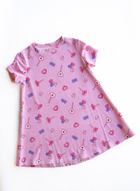 Be Mine - Adorable Girls Pink A-Line Dress - The Palm Beach Baby Lovey&Grink