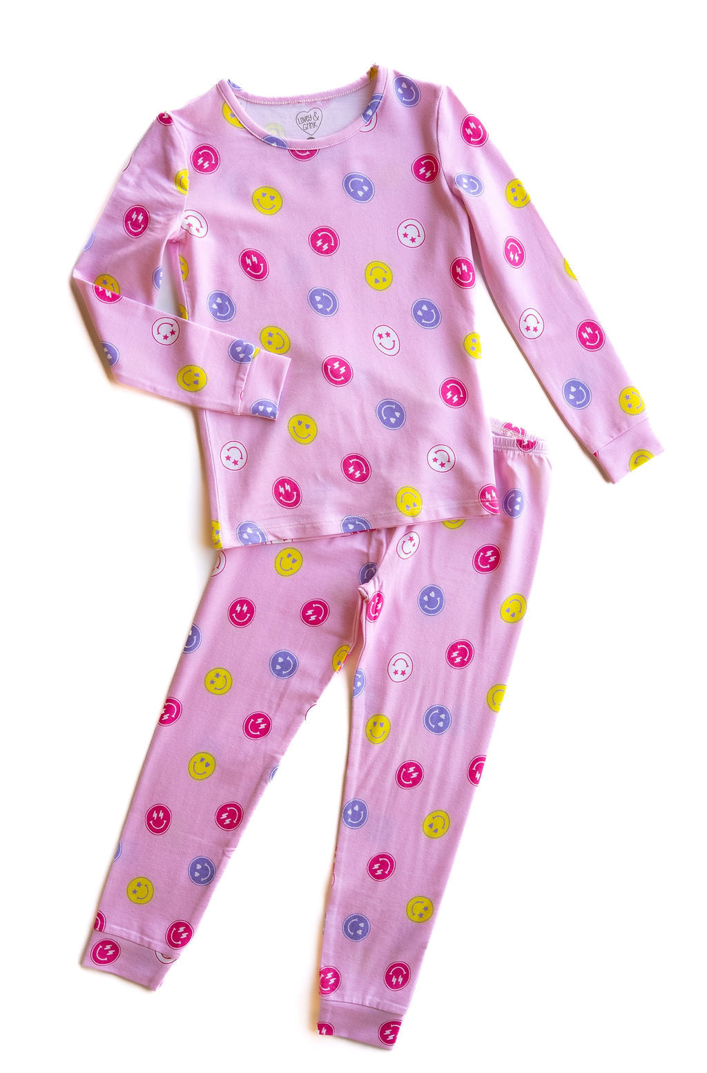 Pink Smiles Childrens Pajamas Set - The Palm Beach Baby Lovey&Grink