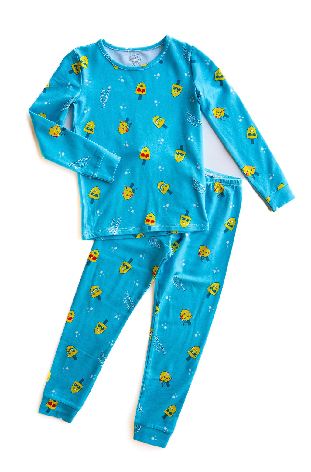 Lovin' Dreidels Blue Kids Pajamas Set - 12mos-10yrs - The Palm Beach Baby Lovey&Grink