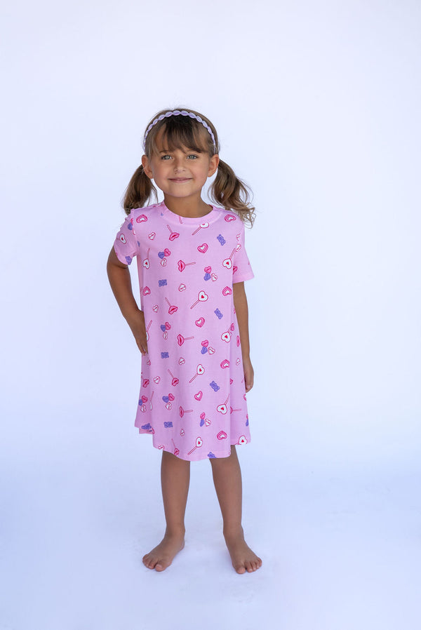 Be Mine - Adorable Girls Pink A-Line Dress - The Palm Beach Baby Lovey&Grink