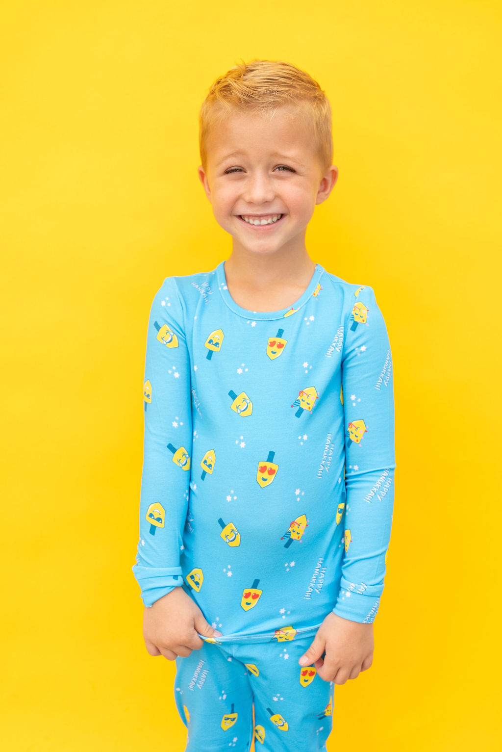 Lovin' Dreidels Blue Kids Pajamas Set - 12mos-10yrs - The Palm Beach Baby Lovey&Grink