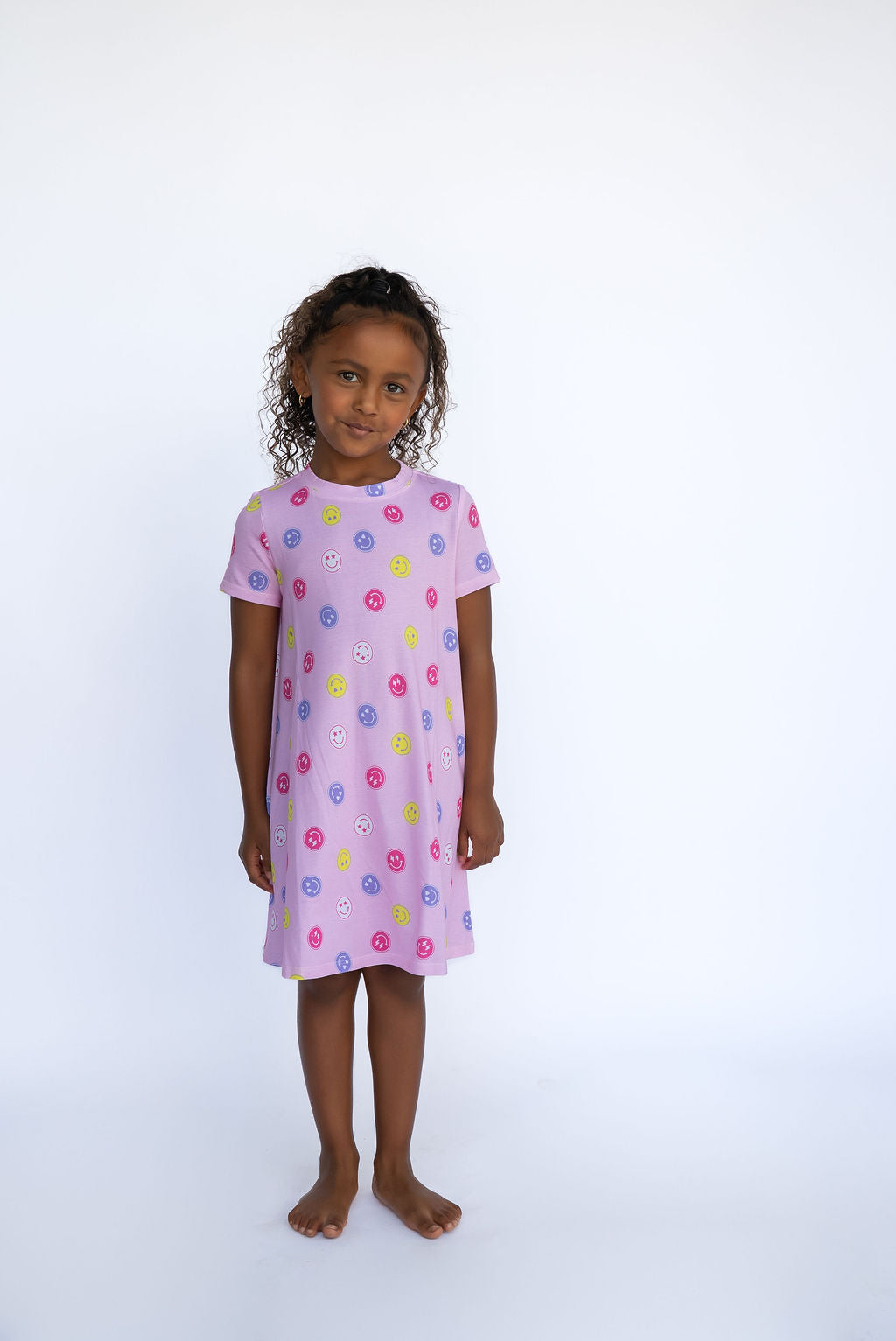Pink Smiles - Fun Girls Casual Dress