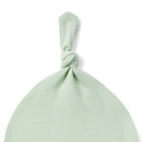 Baby Knotted Cap in Sage Green