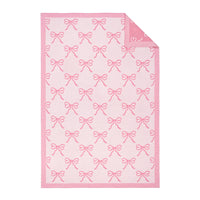 Coquette Bow Jacquard Knit Baby Blanket