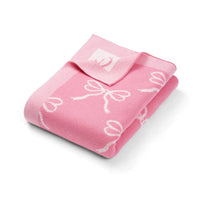Coquette Bow Jacquard Knit Baby Blanket
