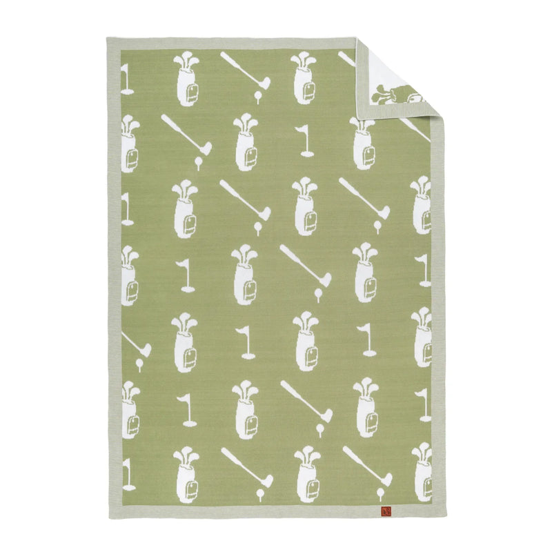 Golf Jacquard Knit Baby Blanket For Cozy Comfort - The Palm Beach Baby