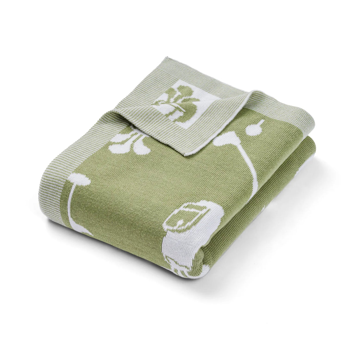 Golf Jacquard Knit Baby Blanket For Cozy Comfort