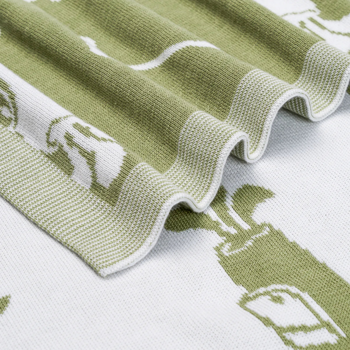 Golf Jacquard Knit Baby Blanket For Cozy Comfort
