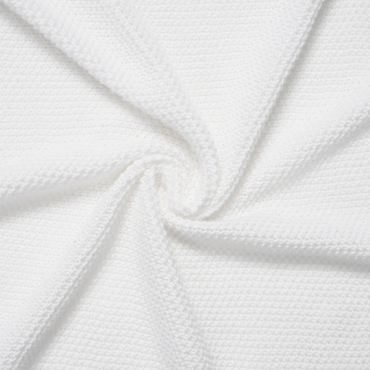 White heirloom lace knit baby blanket, 100% cotton for gentle warmth and newborn keepsake.