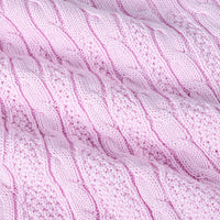 Cable Knit Polo Dress in Lilac