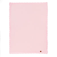 Heirloom Lace Knit Baby Blanket in Pink