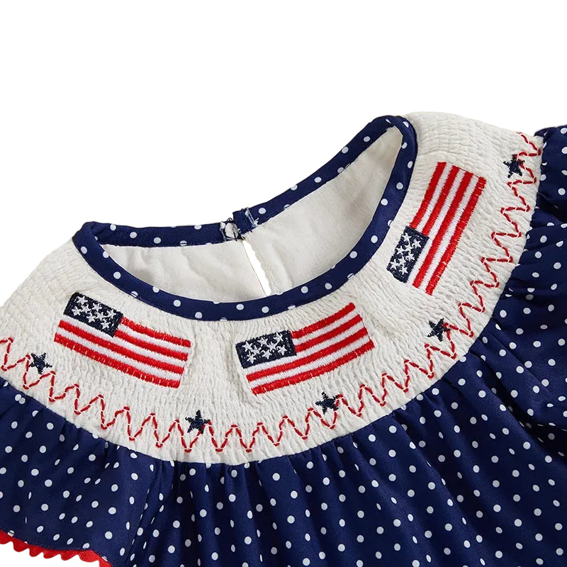Pamela Patriotic A-Line Cute Summer Dress for Girls – The Palm Beach Baby