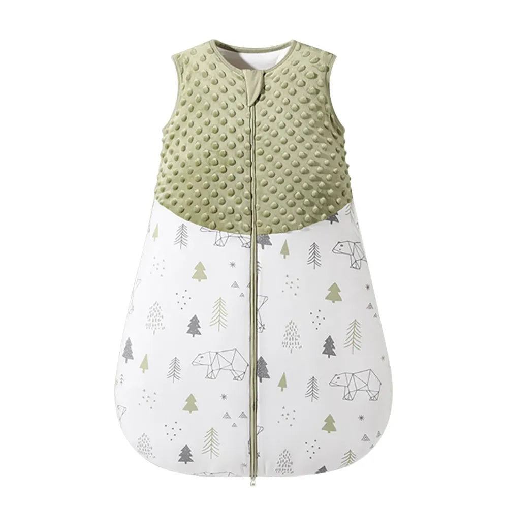 Cotton Sleepsack for Babies - Nature Print, Sleeveless, Anti-Kick Design for Better Sleep - The Palm Beach Baby