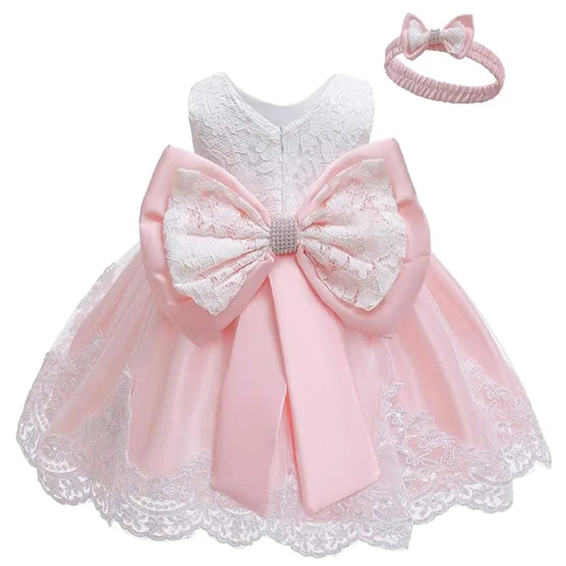 Lauren Lace Special Occasion Dress With Headband - The Palm Beach Baby Estimated 14 - 25 Day Shipping
