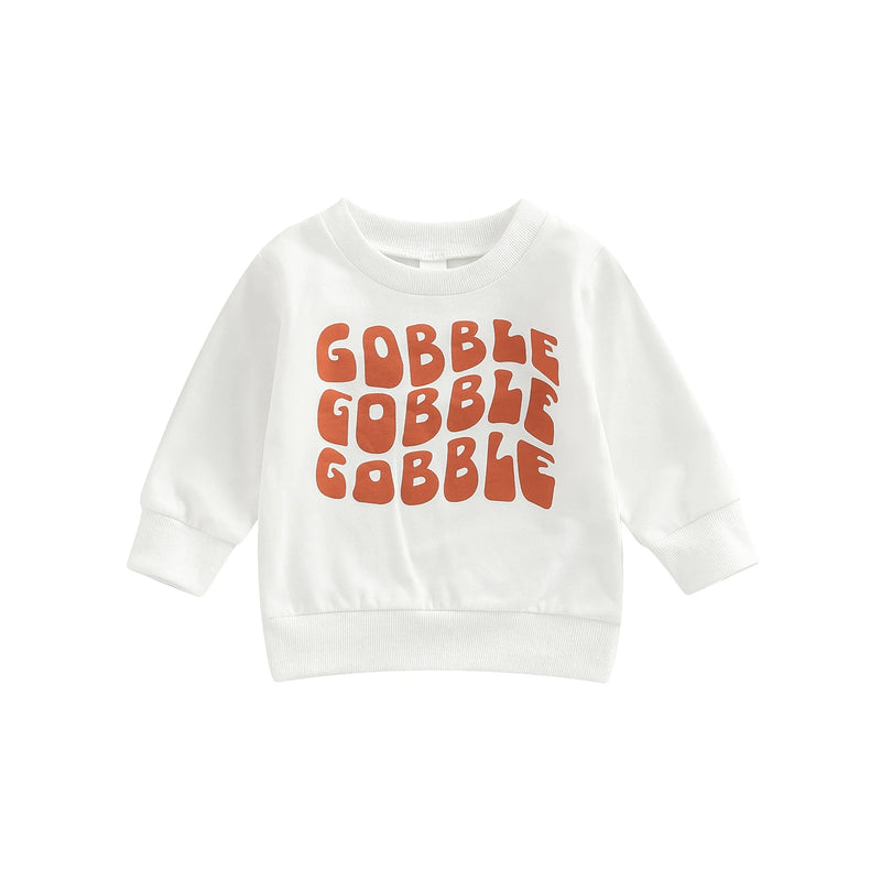 Cute "Gobble Gobble" Fall/Winter Sweatshirt
