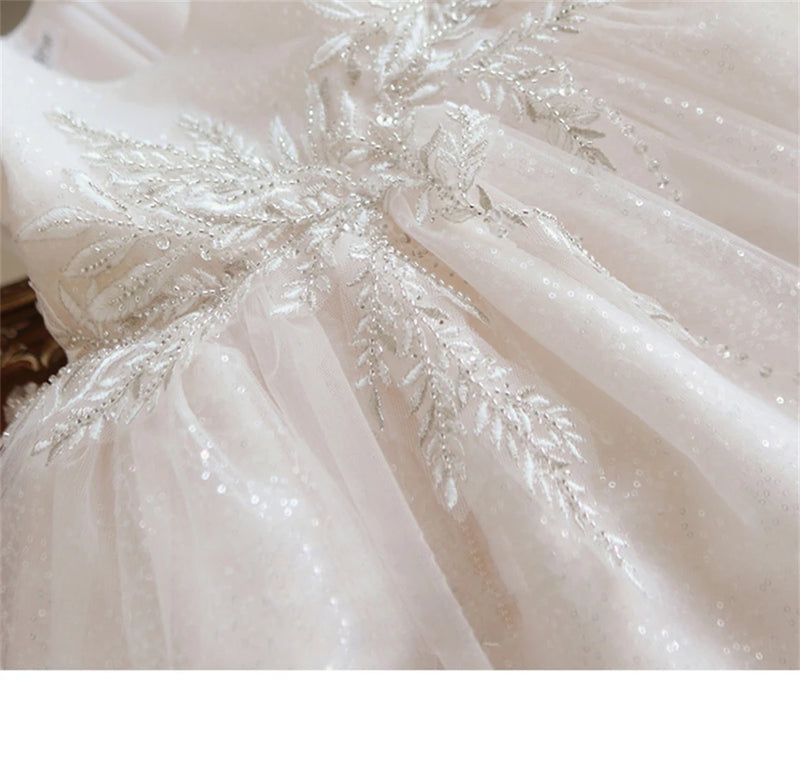 "Deidra-Marie" Elegant White Tulle Occasion Dress