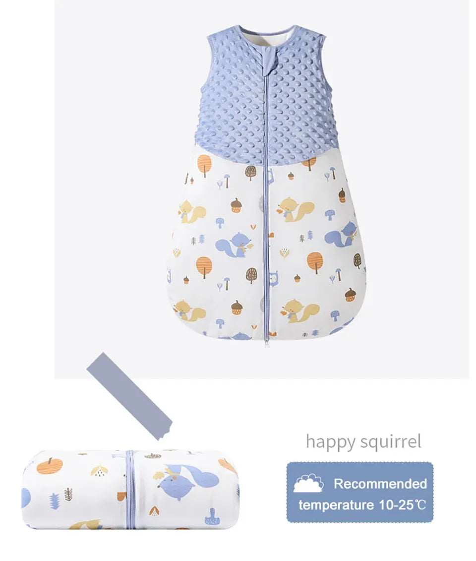 Cotton Sleepsack for Babies - Nature Print, Sleeveless, Anti-Kick Design for Better Sleep - The Palm Beach Baby