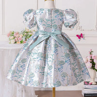 Danella Brocade Special Occasion Dress in 2 Elegant Colors - The Palm Beach Baby Estimated 12 -21 Day Shipping