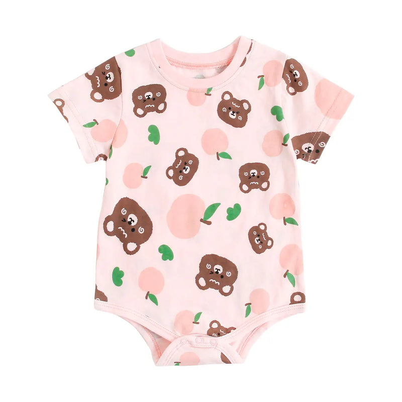 "Animal Love" Babies Short-Sleeved Romper Onesies