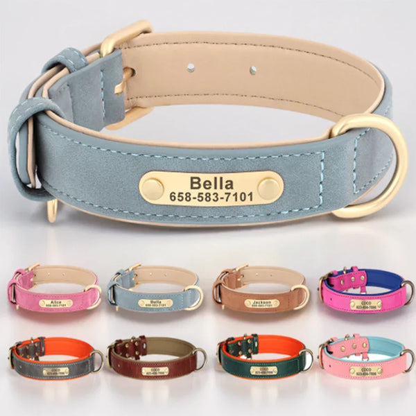 Personalized Dog Collar - Soft Fabric with Metal Buckle, Adjustable, Engraved ID Tag & Comfort - The Palm Beach Baby
