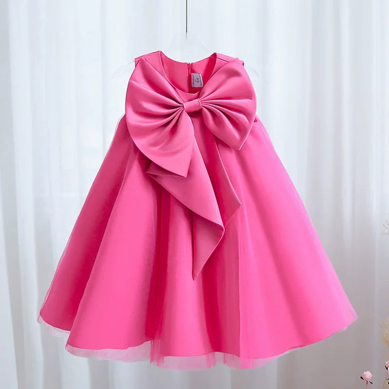 "Sari" Elegant Party Dress With Big Bow -12 Colors