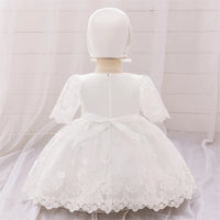 Emma-Marie Lace Baby Dress with Matching Hat for Special Occasion - The Palm Beach Baby Estimated 12 - 20 Day Shipping