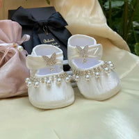 'Charlotte Elise' Lace Baby Girl Shoes for Special Occasions - The Palm Beach Baby