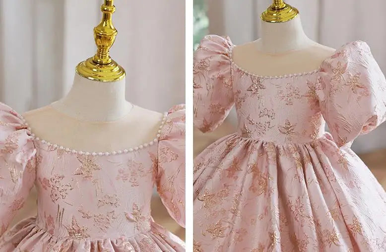 Suzette Elegant Palm Beach Pink Brocade Dress for Little Girls - The Palm Beach Baby Estimated 15 - 20 Shipping