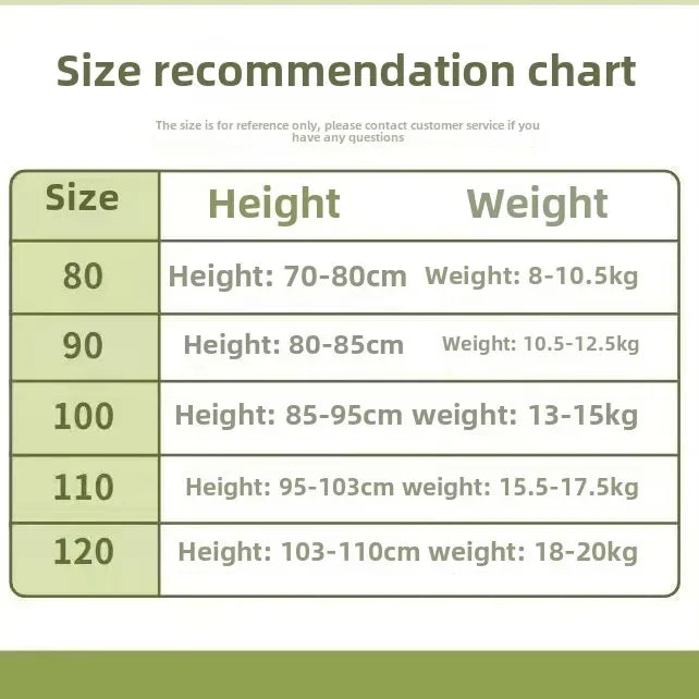 Size recommendation chart for the Preppy 'Daron' 2 PC Kids Khaki Shorts Set, providing optimal fit for kids aged 12 months to 6 years.