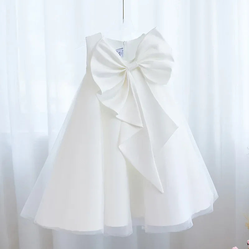 Elegant Sari Sleeveless Girls Party Dress With Big Bow - 7 Colors - The Palm Beach Baby Estimated 12 -21 Day Shipping