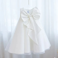 Elegant Sari Sleeveless Girls Party Dress With Big Bow - 7 Colors - The Palm Beach Baby Estimated 12 -21 Day Shipping