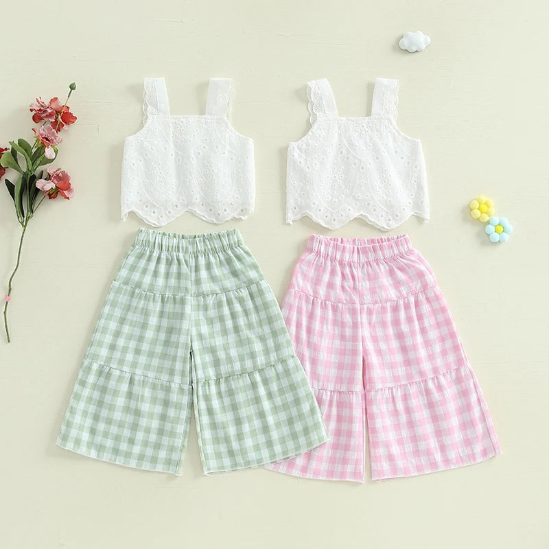 "Summer Cute" 2 PC Wide-Leg Pants Set