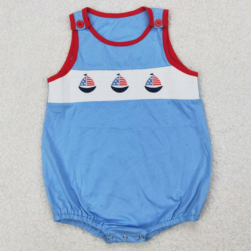 Patriotic Pretty-In-Print Rompers