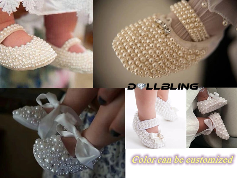 Beaded Special Occasion Baby's Shoe+ Headpiece Set