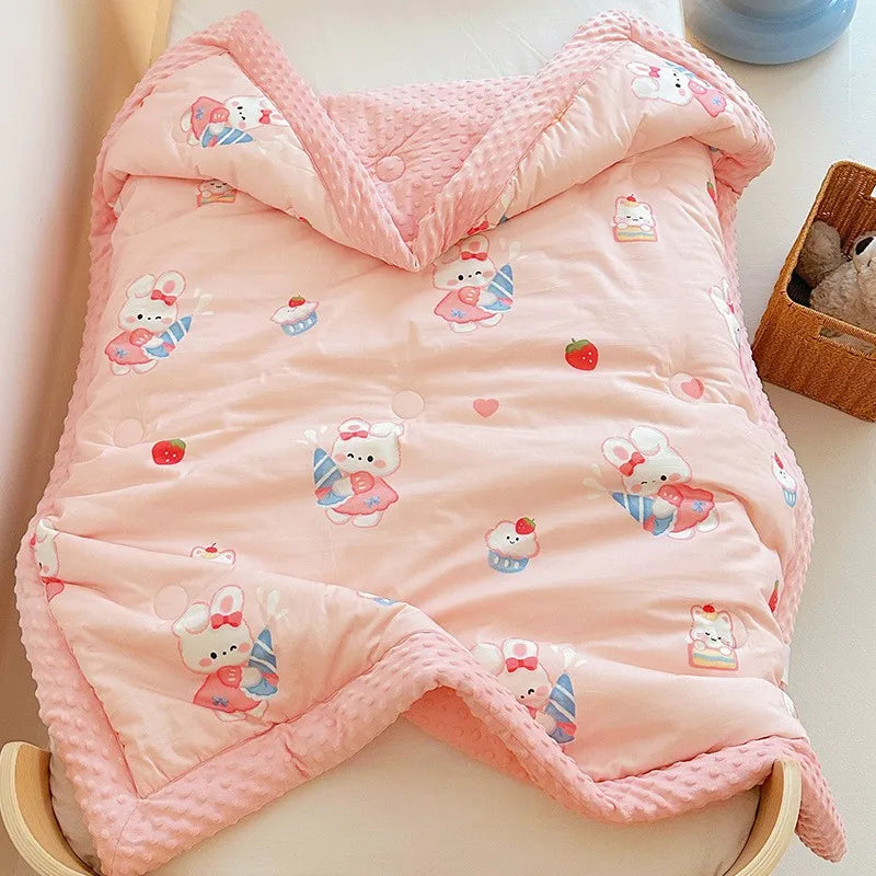 Adorable Cartoon Crazy Children's Cotton Blend Cozy Warm Minky Blanket - The Palm Beach Baby Estimated 13 - 20 Day Shipping