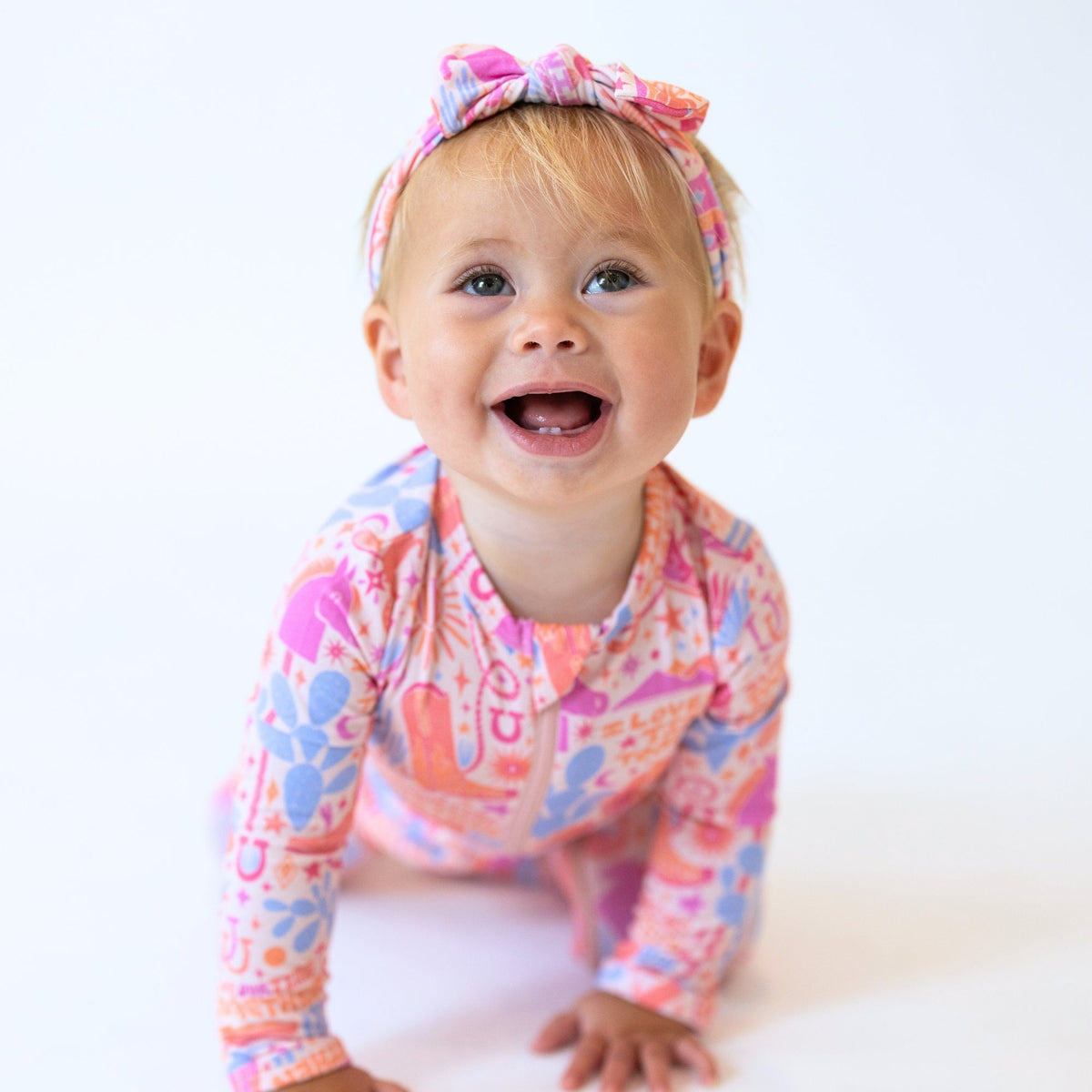 The SoftKnot Bamboo Baby Bow | Saddle Up - Stylish bamboo baby bow perfect for photo shoots and family gatherings.