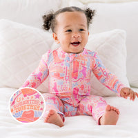 The Second-Skin Footless Romper | Saddle Up Western Themed with a cute print designed for comfort and style. Perfect bamboo baby romper for cozy moments.