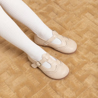 Girls T-Strap Brogue Mary Jane Flats