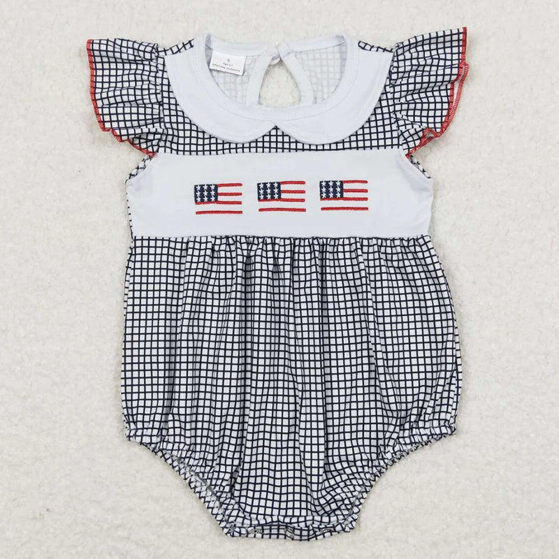 Patriotic Pretty-In-Print Rompers