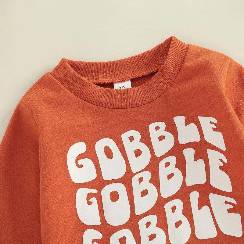 Cute "Gobble Gobble" Fall/Winter Sweatshirt