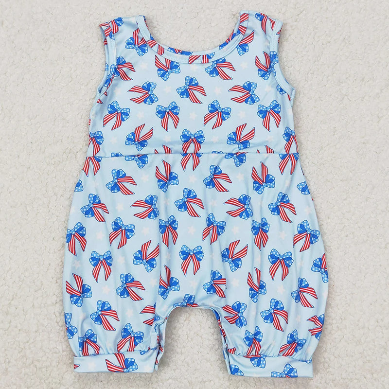 Patriotic Pretty-In-Print Rompers