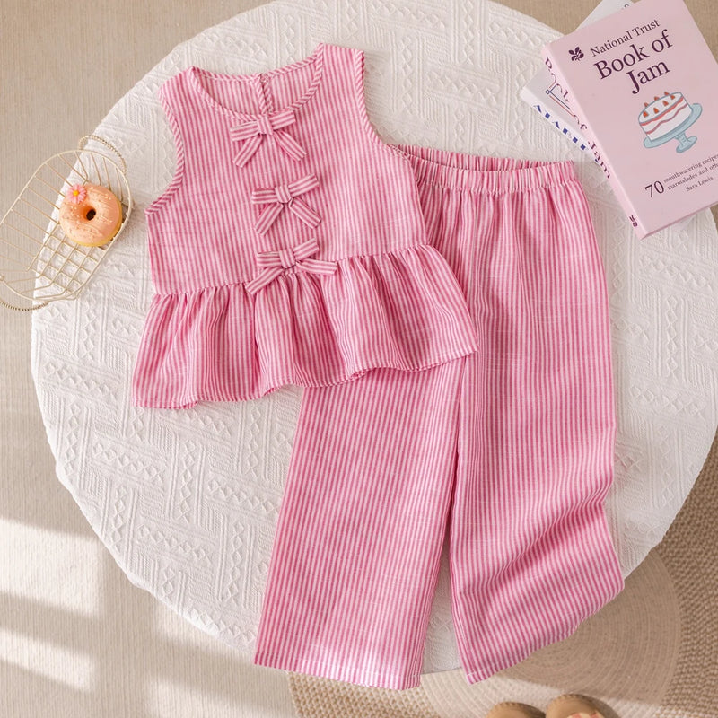 "Pink Sweetie" Stripe 2 PC Pants Set