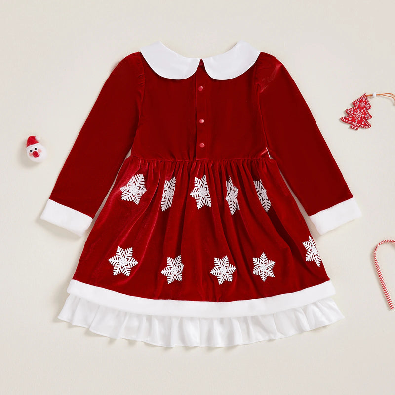 Sweet Snowflakes and Frills - Holiday Red