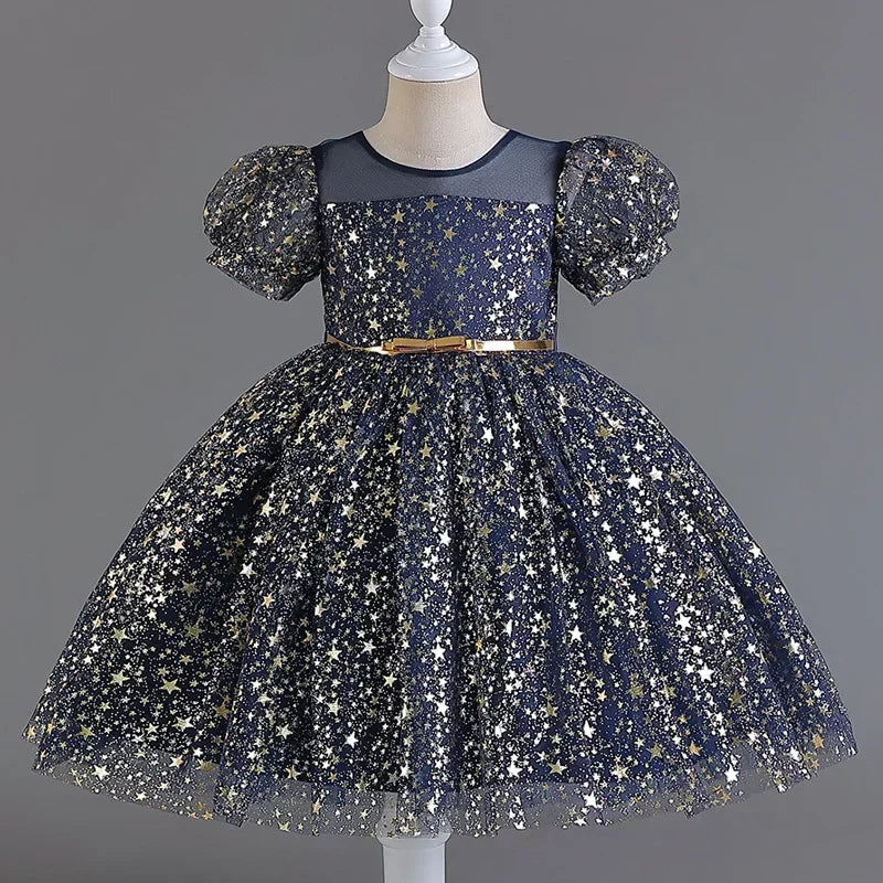 Tanya Chic Sparkly Party Dress with Puff Sleeves - 5 Elegant Colors - The Palm Beach Baby Estimated 12 - 20 Day Shipping