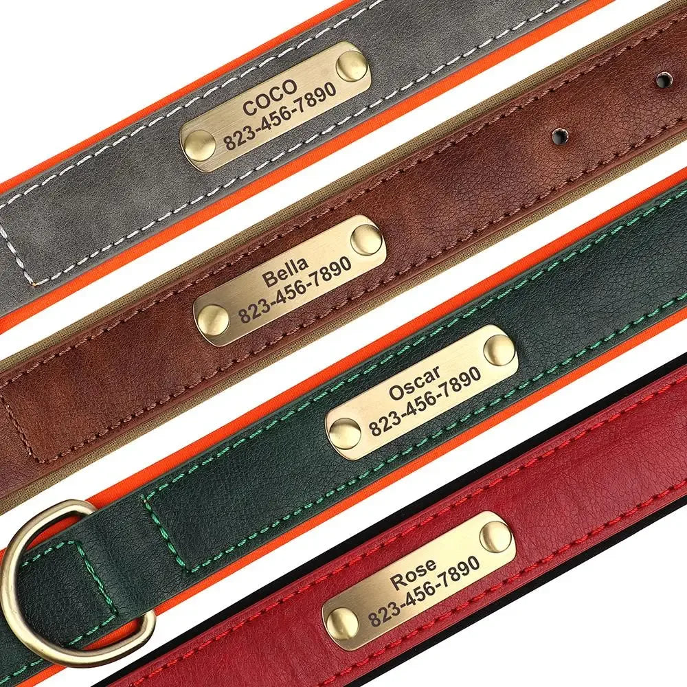 Personalized Dog Collar - Soft Fabric with Metal Buckle, Adjustable, Engraved ID Tag & Comfort - The Palm Beach Baby