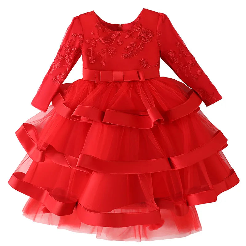 Emmerson Tiered Special Occasion Dress - Satin and Tulle Elegance