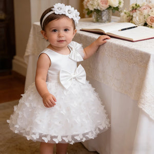 Butterfly Wishes Special Occasion Baby/Toddler Girls Dress with Headband