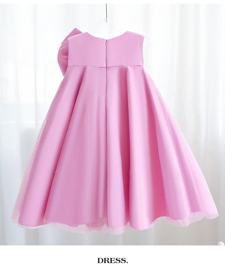 "Sari" Elegant Party Dress With Big Bow -12 Colors